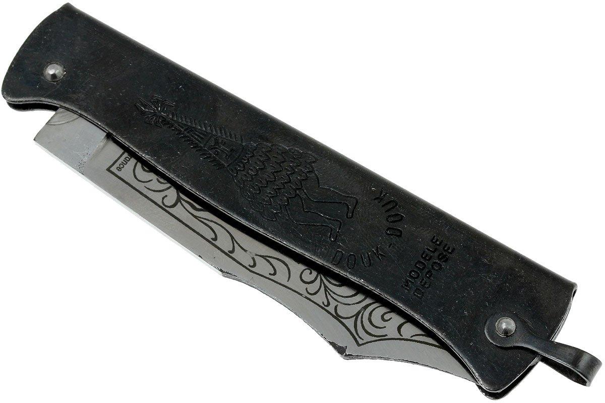 Couteau pliant Douk-Douk 815GM lame acier carbone manche métal noir 11cm