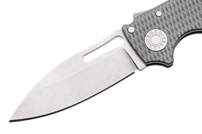 Imagen para Demko AD20.5 Slicer Shark AD205-3V-MLD-TI-SS, Stonewashed CPM-3V, Gray Milled Titanium, navaja
