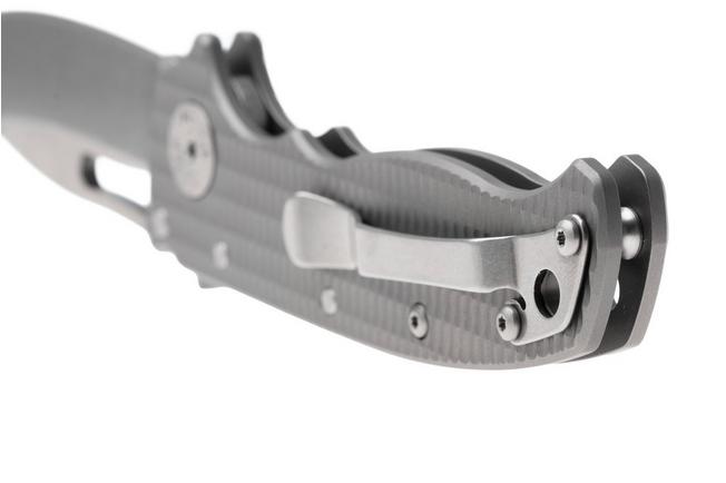 Imagen para Demko AD20.5 Slicer Shark AD205-3V-MLD-TI-SS, Stonewashed CPM-3V, Gray Milled Titanium, navaja