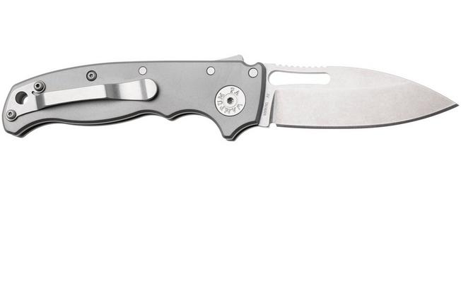 Image pour Demko AD20.5 Slicer Shark AD205-3V-SMTH-TI-SS, Stonewashed CPM-3V, Gray Smooth Titanium, couteau de poche