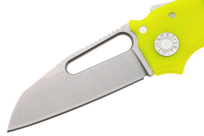 Image for Demko Knives MG AD22 Shark-Foot AD22-MC-D-G10-SF Stonewashed MagnaCut, Dayglow G10, pocket knife