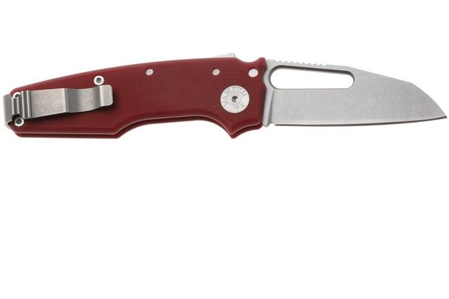 Image for Demko Knives MG AD22 Shark-Foot AD22-MC-RED-G10-SF Stonewashed MagnaCut, Red G10, pocket knife