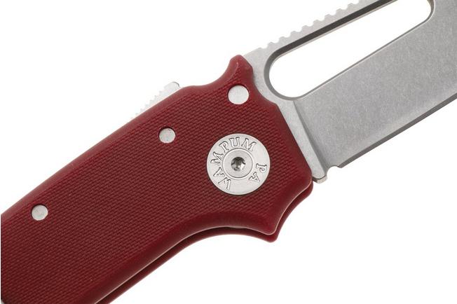 Image for Demko Knives MG AD22 Shark-Foot AD22-MC-RED-G10-SF Stonewashed MagnaCut, Red G10, pocket knife