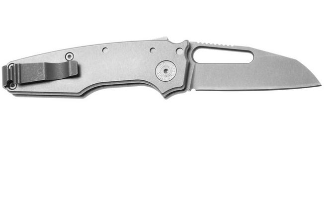 Image for Demko Knives MG AD22 Shark-Foot AD22-MC-SM-TI-SF Stonewashed MagnaCut, Smooth Titanium, pocket knife