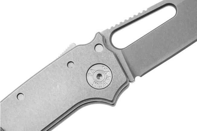 Image for Demko Knives MG AD22 Shark-Foot AD22-MC-SM-TI-SF Stonewashed MagnaCut, Smooth Titanium, pocket knife