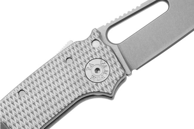 Image for Demko Knives MG AD22 Shark-Foot AD22-MC-TEX-TI-SF Stonewashed MagnaCut, Textured Titanium, pocket knife