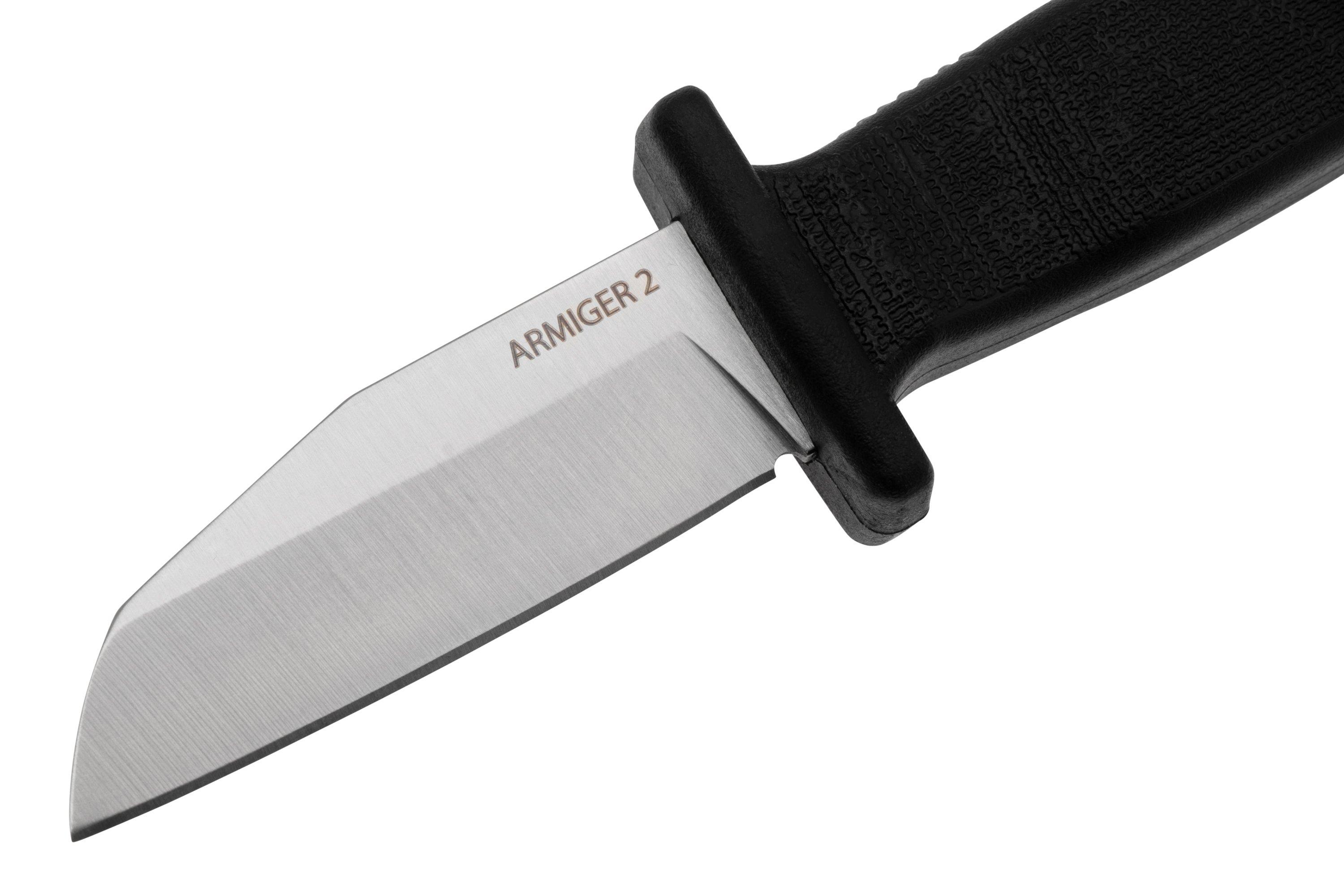 Demko Knives Armiger 2 Shark Foot ARM2-4034SS-SF Black TPR, neck knife ...