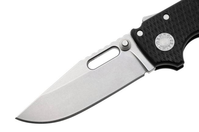 Afbeelding voor Demko MG AD20 Shark-Lock, Stonewashed MagnaCut Clip Point, Black G10, zakmes