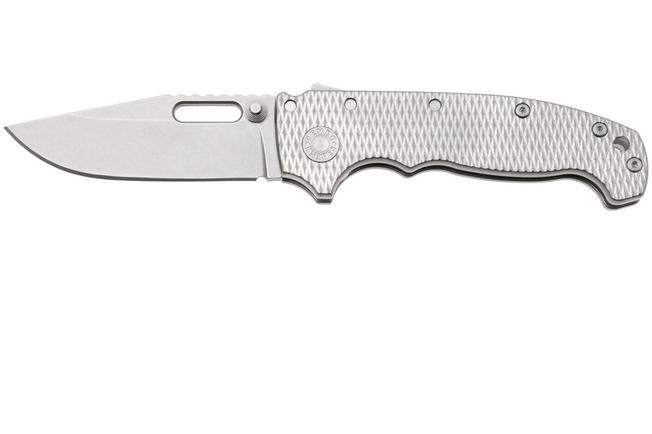 Afbeelding voor Demko MG AD20 Shark-Lock, Stonewashed MagnaCut Clip Point, Titanium, zakmes