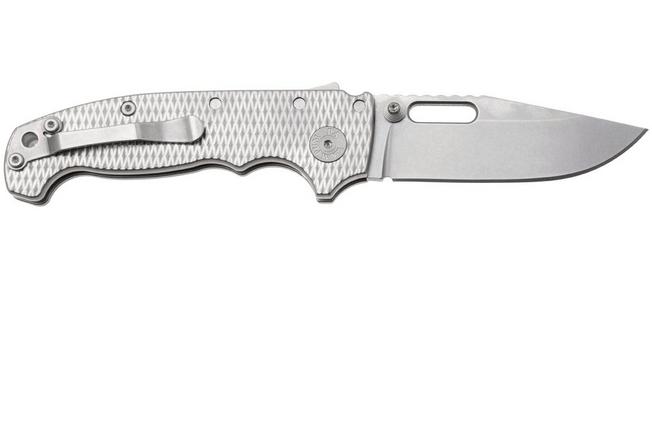Afbeelding voor Demko MG AD20 Shark-Lock, Stonewashed MagnaCut Clip Point, Titanium, zakmes