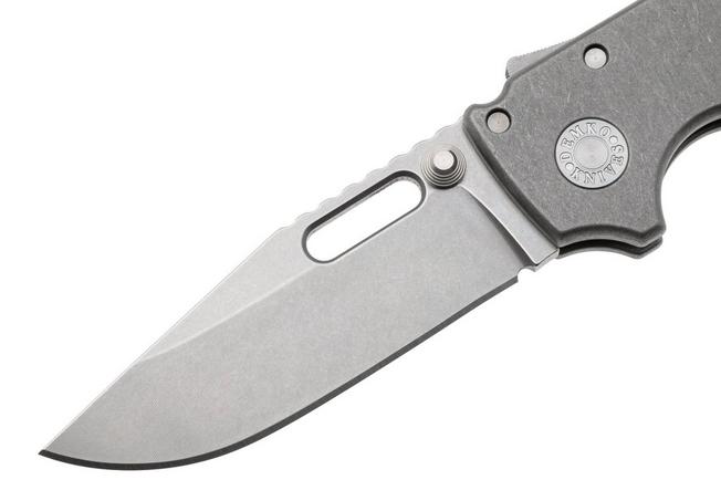 Afbeelding voor Demko MG AD20 Shark-Lock, Stonewashed MagnaCut Clip Point, MGAD20-MAG-SMT-TI, Smooth Titanium zakmes