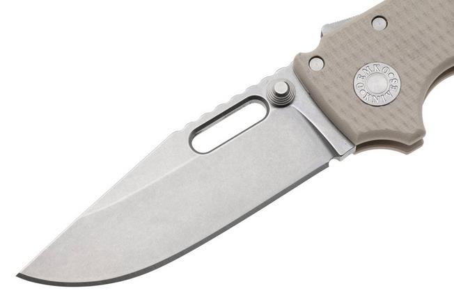 Afbeelding voor Demko MG AD20 Shark-Lock, Stonewashed MagnaCut Clip Point, Tan G10, zakmes
