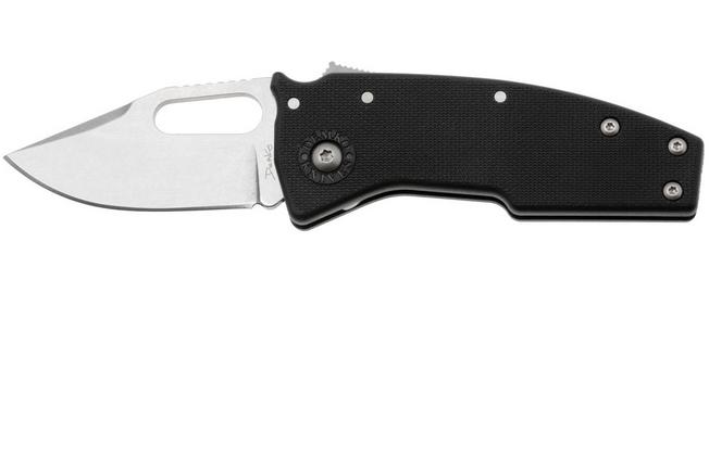 Afbeelding voor Demko Nano-Shark, NANO-10A-BLACK GRN-CP, Stonewashed AUS-10A Clip Point, Black GRN zakmes