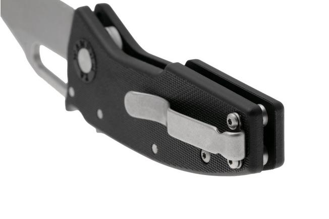 Afbeelding voor Demko Nano-Shark, NANO-10A-BLACK GRN-CP, Stonewashed AUS-10A Clip Point, Black GRN zakmes