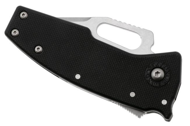 Afbeelding voor Demko Nano-Shark, NANO-10A-BLACK GRN-CP, Stonewashed AUS-10A Clip Point, Black GRN zakmes