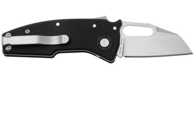 Afbeelding voor Demko Nano-Shark, NANO-10A-BLACK GRN-SF, Stonewashed AUS-10A Shark Foot, Black GRN zakmes