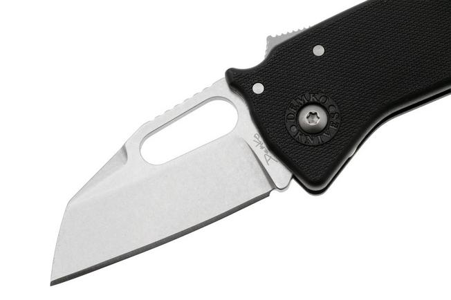 Afbeelding voor Demko Nano-Shark, NANO-10A-BLACK GRN-SF, Stonewashed AUS-10A Shark Foot, Black GRN zakmes