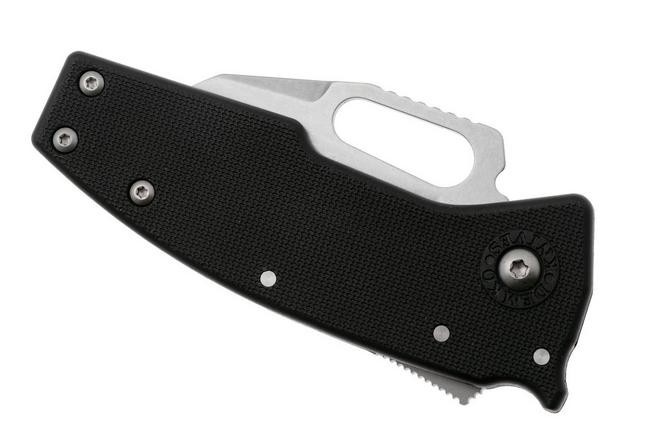Afbeelding voor Demko Nano-Shark, NANO-10A-BLACK GRN-SF, Stonewashed AUS-10A Shark Foot, Black GRN zakmes