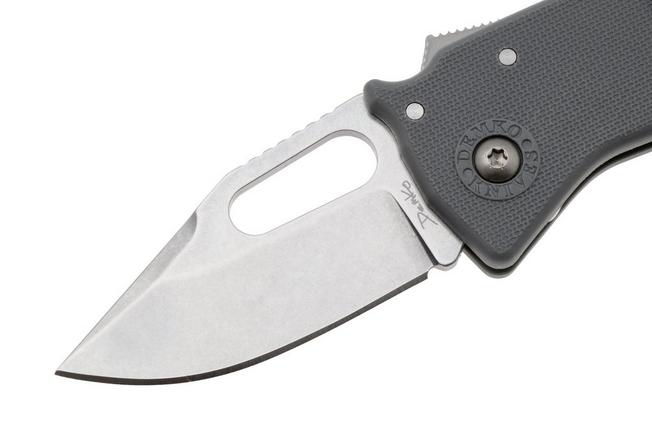 Afbeelding voor Demko Nano-Shark, NANO-10A-GREY GRN-CP, Stonewashed AUS-10A Clip Point, Grey GRN zakmes