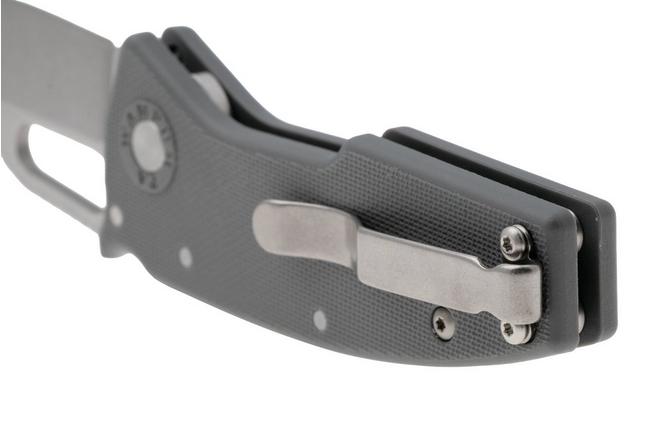 Afbeelding voor Demko Nano-Shark, NANO-10A-GREY GRN-CP, Stonewashed AUS-10A Clip Point, Grey GRN zakmes