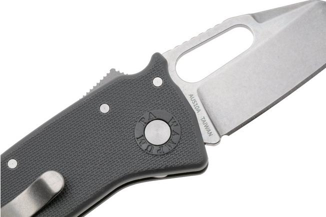 Afbeelding voor Demko Nano-Shark, NANO-10A-GREY GRN-SF, Stonewashed AUS-10A Shark Foot, Grey GRN zakmes