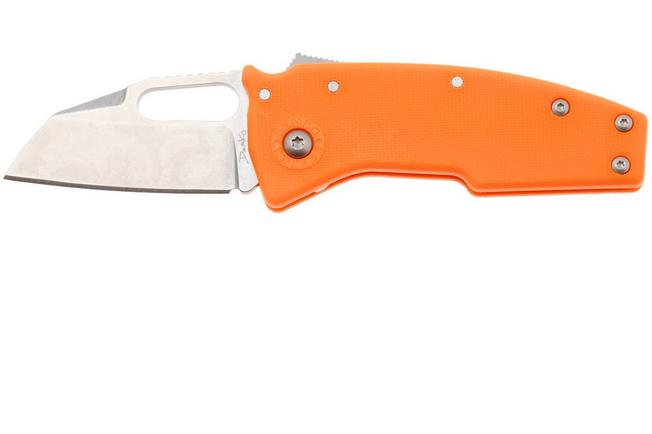 Afbeelding voor Demko Nano-Shark, NANO-10A-ORANGE GRN-SF, Stonewashed AUS-10A Shark Foot, Orange GRN zakmes