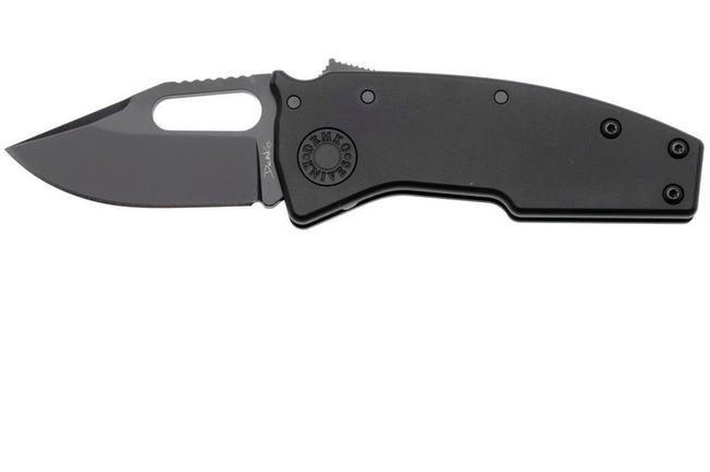 Afbeelding voor Demko Nano-Shark, NANO-20CV-BLACK ALUM-CP, Stealth DLC CPM 20CV Clip Point, Black Aluminum zakmes