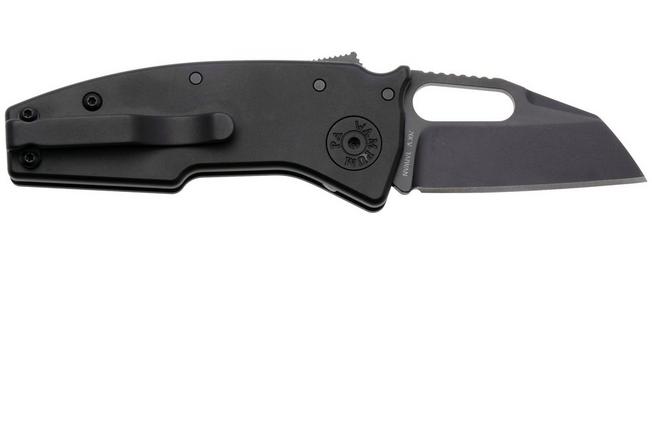 Afbeelding voor Demko Nano-Shark, NANO-20CV-BLACK ALUM-SF, Stealth DLC CPM 20CV Shark Foot, Black Aluminum zakmes