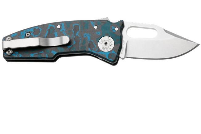Afbeelding voor Demko Nano-Shark NANO-20CV-FC-ARC-CP Clip Point CPM 20CV, Fat Carbon Arctic Storm, zakmes