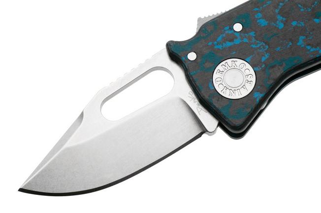 Afbeelding voor Demko Nano-Shark NANO-20CV-FC-ARC-CP Clip Point CPM 20CV, Fat Carbon Arctic Storm, zakmes