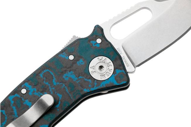 Afbeelding voor Demko Nano-Shark NANO-20CV-FC-ARC-CP Clip Point CPM 20CV, Fat Carbon Arctic Storm, zakmes