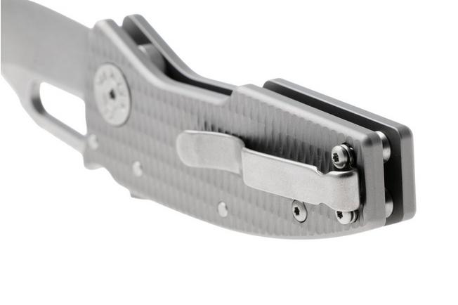 Afbeelding voor Demko Nano-Shark, NANO-20CV-MIL-TI-CP Stonewashed CPM 20CV Clip Point, Milled Titanium, zakmes
