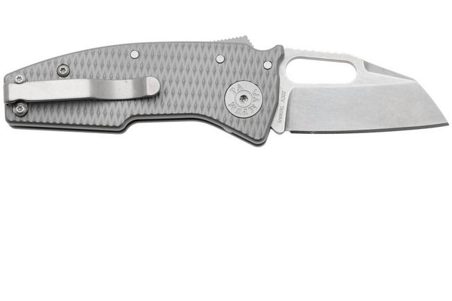 Afbeelding voor Demko Nano-Shark, NANO-20CV-MILLED TI-SF, Stonewashed CPM 20CV Shark Foot, Milled Titanium zakmes