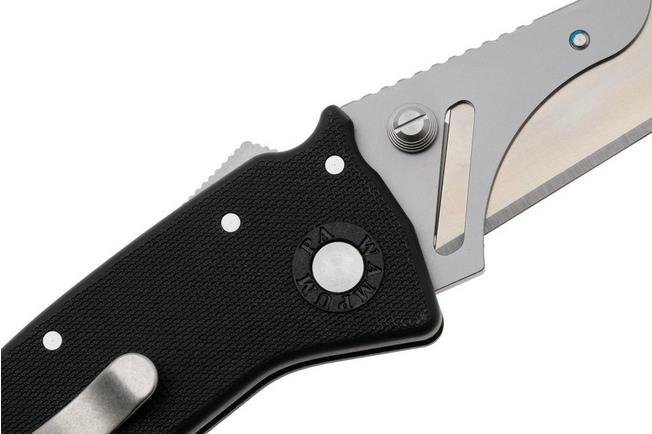 Afbeelding voor Demko Razor-Shark, RAZOR-SHARK-BLACK, Satin Stainless Steel, Black GRN utility zakmes