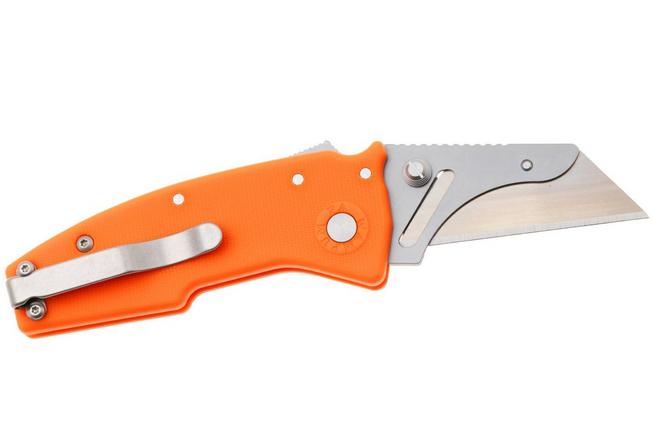 Afbeelding voor Demko Razor-Shark, RAZOR-SHARK-ORANGE, Satin Stainless Steel, Orange GRN utility zakmes