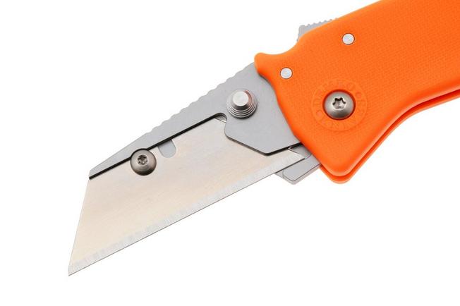 Afbeelding voor Demko Razor-Shark, RAZOR-SHARK-ORANGE, Satin Stainless Steel, Orange GRN utility zakmes
