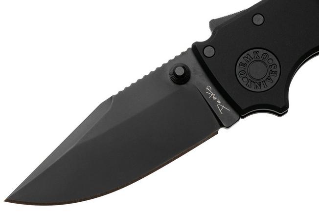 Afbeelding voor Demko Knives Shark-Cub Shark-Lock SC-20CV-DLC-BLK-CP, Black DLC CPM 20CV Clip Point, Stealth Black Aluminium zakmes