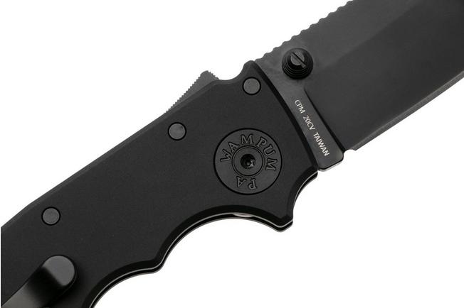 Afbeelding voor Demko Knives Shark-Cub Shark-Lock SC-20CV-DLC-BLK-CP, Black DLC CPM 20CV Clip Point, Stealth Black Aluminium zakmes