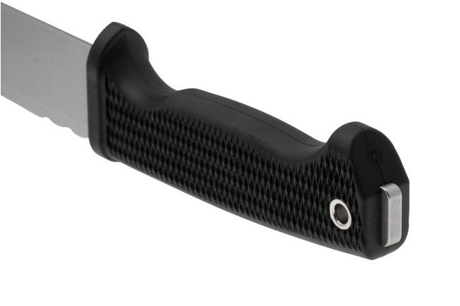 Afbeelding voor Demko Knives American Made FreeReign, Stonewashed CPM 3V Clip Point, USA-FR-3V-BLK-CLP, Black Rubber outdoormes