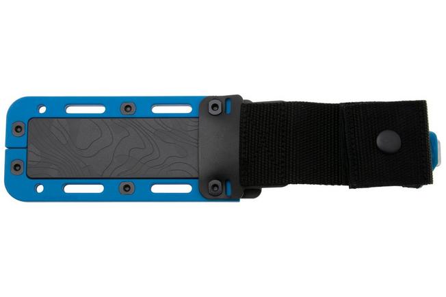 Afbeelding voor Demko Knives American Made FreeReign, Stonewashed CPM 3V Clip Point, USA-FR-3V-BLU-CLP, Blue Rubber outdoormes