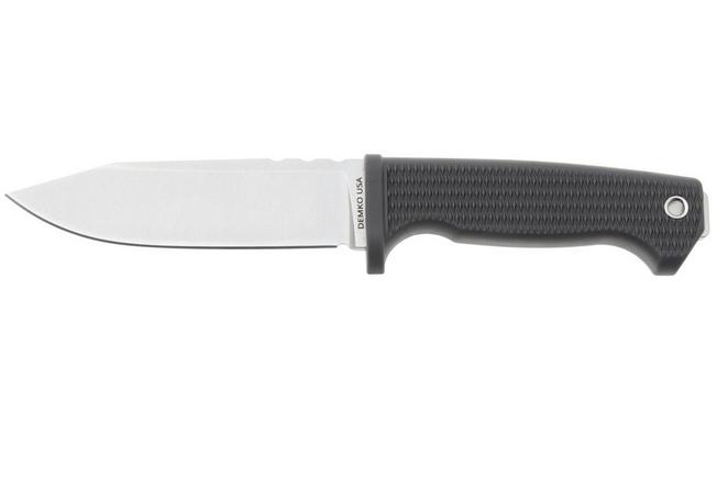 Afbeelding voor Demko Knives American Made FreeReign, Stonewashed CPM 3V Clip Point, USA-FR-3V-GRY-CLP, Grey Rubber outdoormes
