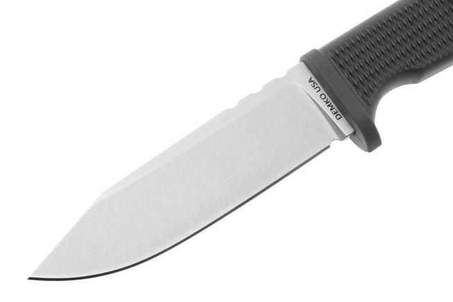 Afbeelding voor Demko Knives American Made FreeReign, Stonewashed CPM 3V Clip Point, USA-FR-3V-GRY-CLP, Grey Rubber outdoormes