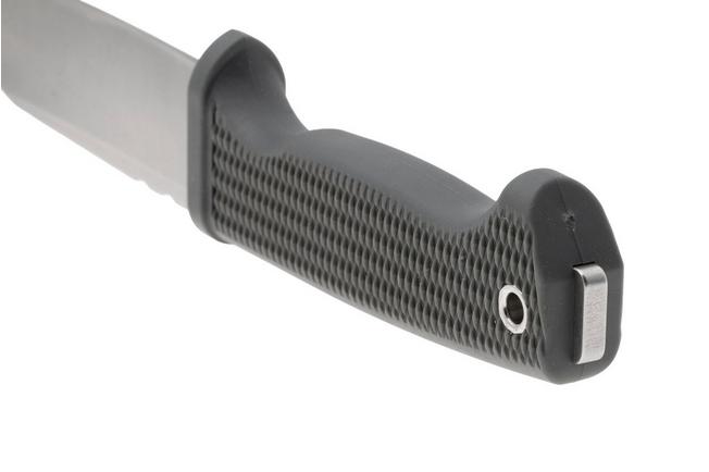 Afbeelding voor Demko Knives American Made FreeReign, Stonewashed CPM 3V Clip Point, USA-FR-3V-GRY-CLP, Grey Rubber outdoormes