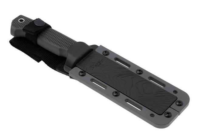 Afbeelding voor Demko Knives American Made FreeReign, Stonewashed CPM 3V Clip Point, USA-FR-3V-GRY-CLP, Grey Rubber outdoormes