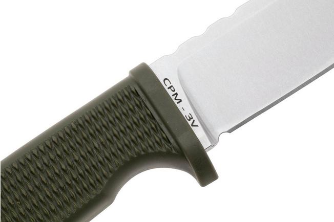 Afbeelding voor Demko Knives American Made FreeReign, Stonewashed CPM 3V Clip Point, USA-FR-3V-ODGRN-CLP, OD-Green Rubber outdoormes