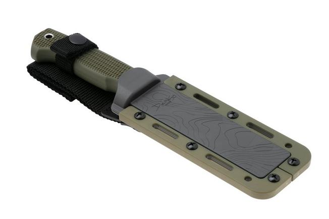 Afbeelding voor Demko Knives American Made FreeReign, Stonewashed CPM 3V Clip Point, USA-FR-3V-ODGRN-CLP, OD-Green Rubber outdoormes