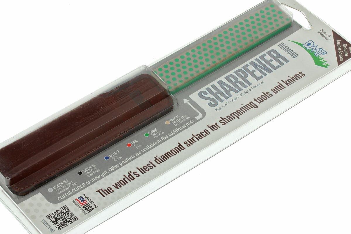 DMT DuoSharp® slijpsteen met extra fijn/fijn hardcoat™-oppervlak en sokkel (8/20,32 Cm), speciaal voor keramische messen, 1 stuk, W8EF-H-WB, meerkleurig