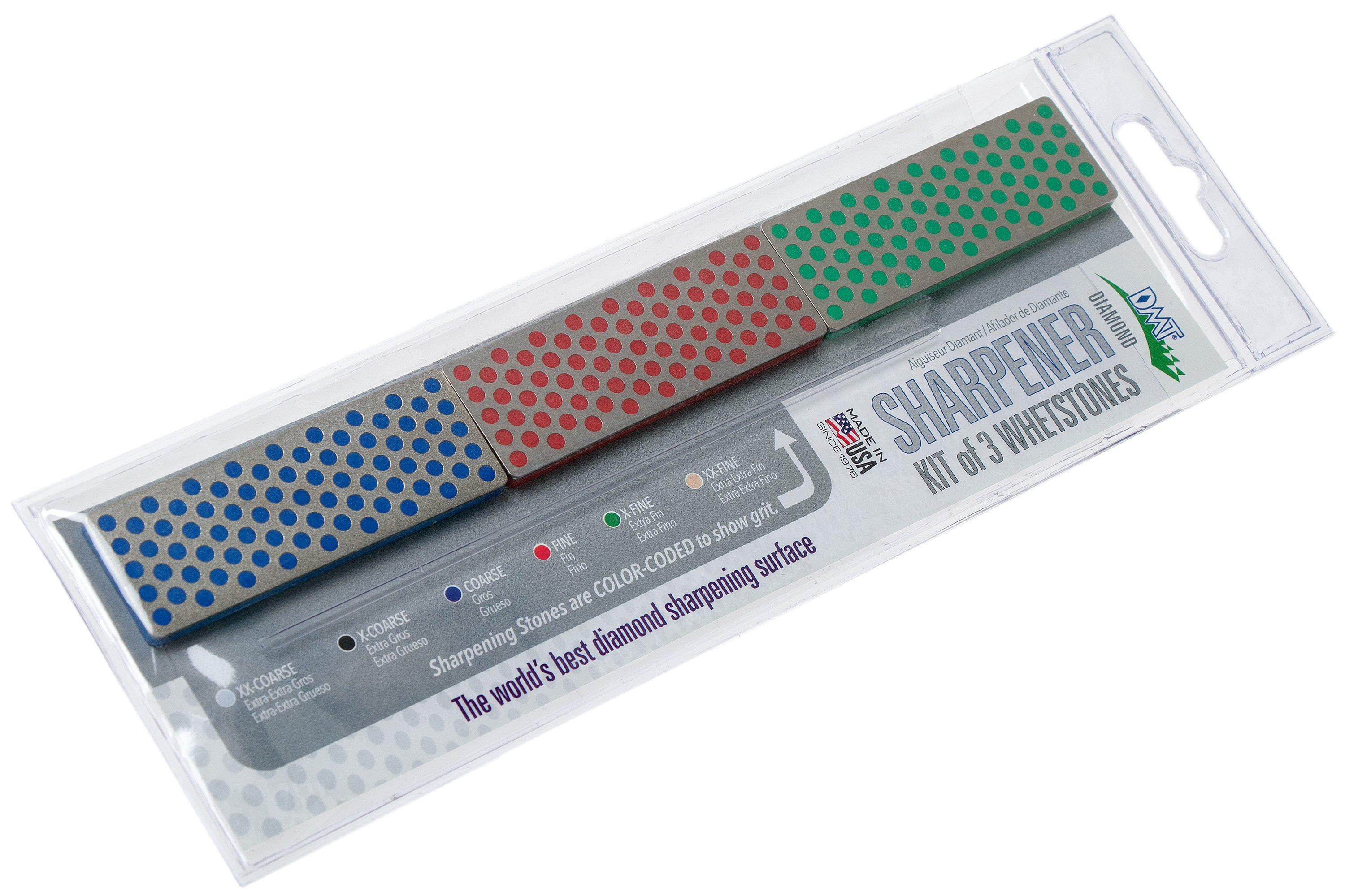 thumbnail image 2 of DMT D2K Mini Diamond Sharpening Stones - Coarse, Fine, Extra Fine 3-Pack (2.5 Inch) 2 of 14