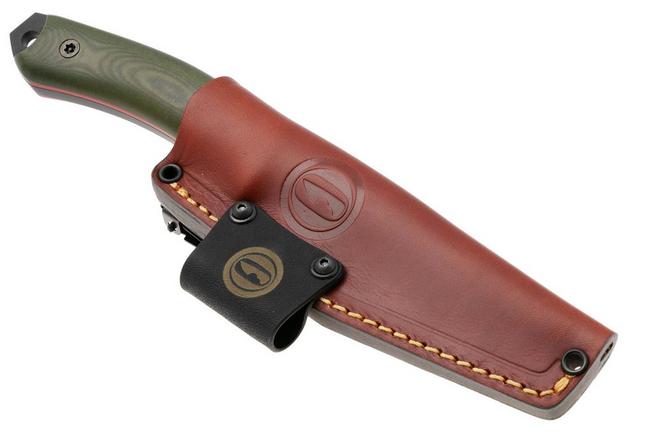 Bild für Doble O Knives Ronin 2.1 Forest Warrior R02101, Black Cerakote Sleipner, Green Micarta, Red G10 liner, Fahrtenmesser, Ovidio Calvet Design