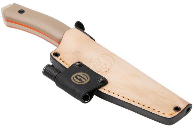 Afbeelding voor Doble O Knives Ronin 2.3, R.023/04, Sand Cerakote Sleipner, Desert G10, vaststaand mes, Ovidio Calvet design